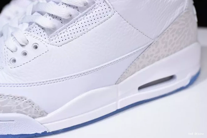 EyeCatching 428 Jordan Retro 3 136064-111 Triple Air White 0902